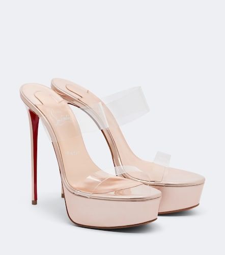 Mules Just Nothing à plateau en cuir - Christian Louboutin - Modalova