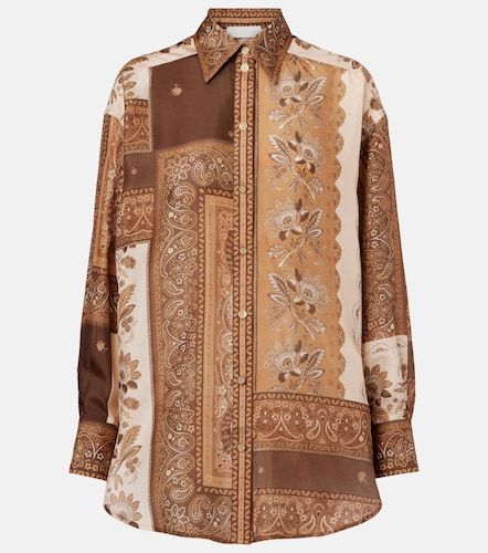 Chemise Lucky à motif bandana en satin de soie - Zimmermann - Modalova