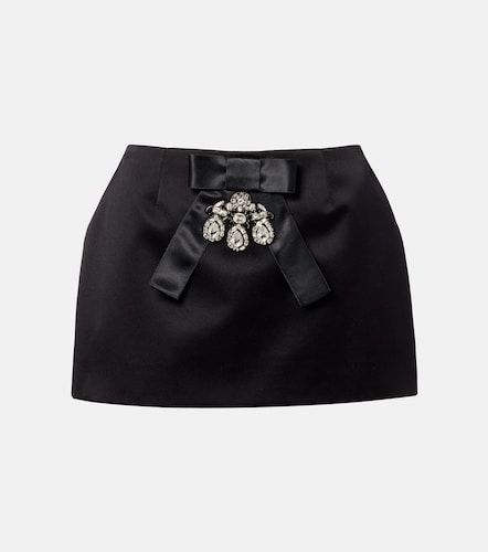 Mini-jupe en satin de soie mélangée - Dolce&Gabbana - Modalova