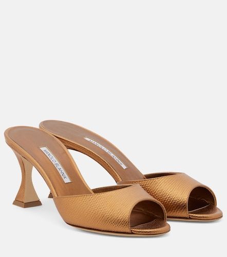 Mules Jadaron en cuir métallisé - Manolo Blahnik - Modalova