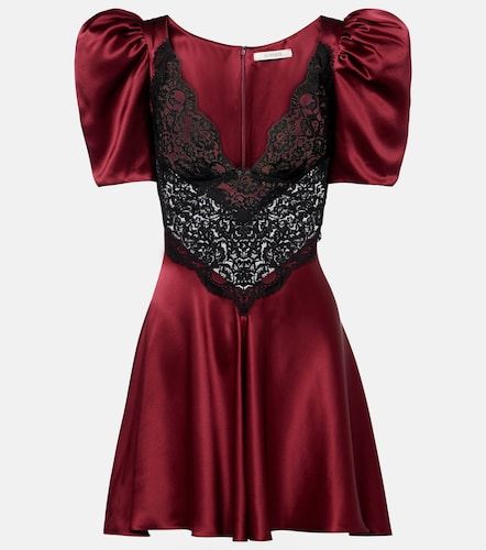 Robe de cocktail en soie et dentelle - Rodarte - Modalova