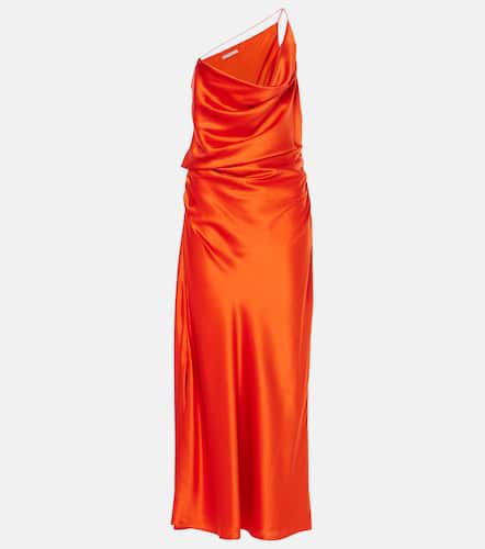 Robe longue asymétrique en satin de soie - The Sei - Modalova