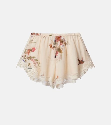 Short Patience en coton et soie à fleurs - Zimmermann - Modalova