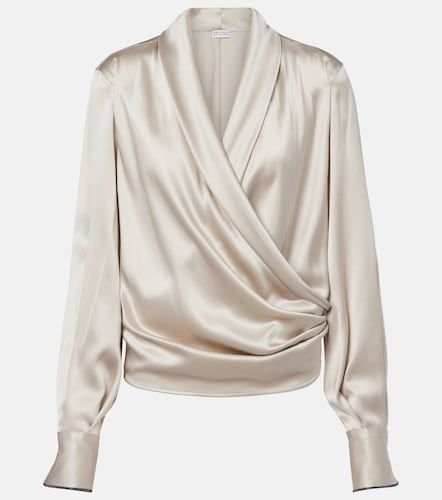 Blouse Monili en soie mélangée - Brunello Cucinelli - Modalova