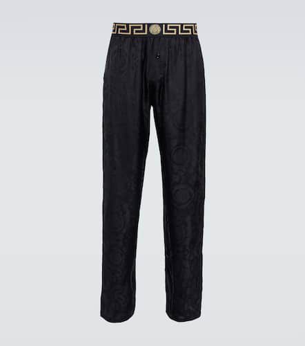 Pantalon de pyjama Barocco en soie - Versace - Modalova