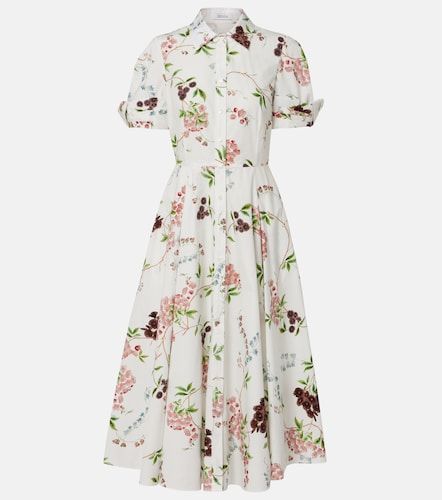 Robe chemise en coton à fleurs - Erdem - Modalova