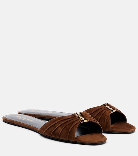 Mules Cassandre en daim - Saint Laurent - Modalova