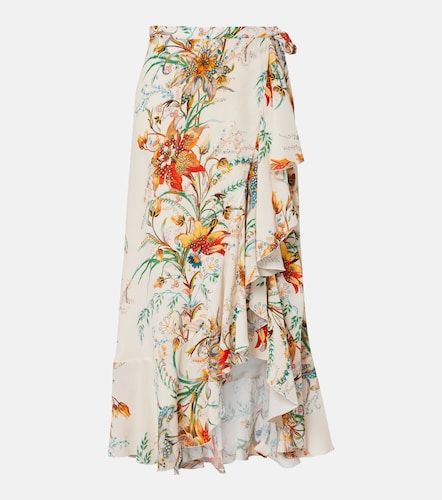 Jupe portefeuille à imprimé floral - Etro - Modalova