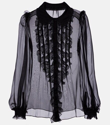 Blouse en soie à volants - Dolce&Gabbana - Modalova