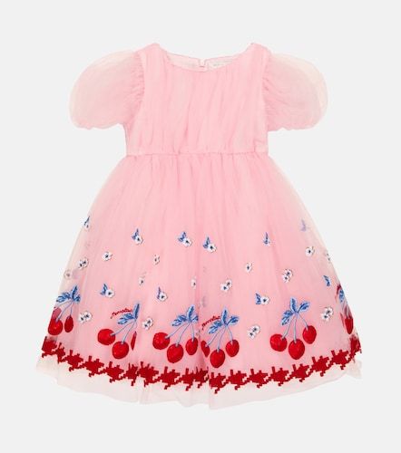 Monnalisa Robe brodée en tulle - Monnalisa - Modalova