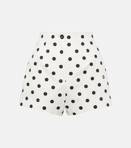 Short à taille haute en coton mélangé à pois - Dolce&Gabbana - Modalova