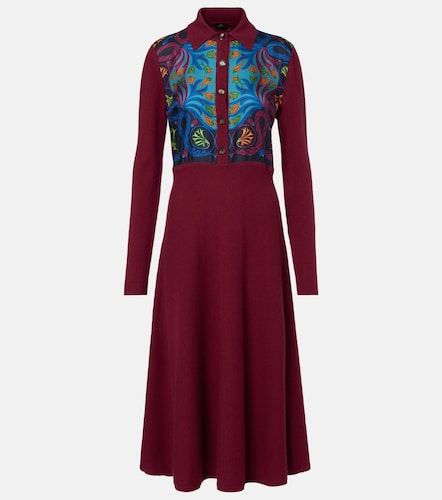 Robe chemise en soie, laine et cachemire - Etro - Modalova