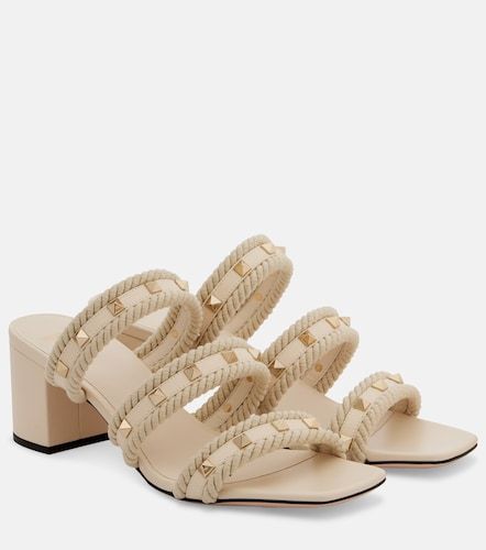 Mules Rockstud Torchon 60 en cuir - Valentino Garavani - Modalova