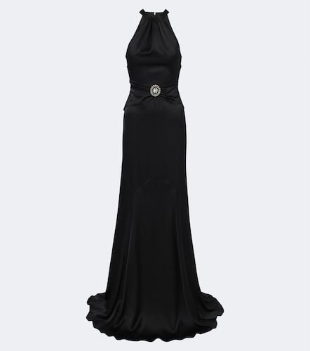 Robe longue en satin à ornements - David Koma - Modalova