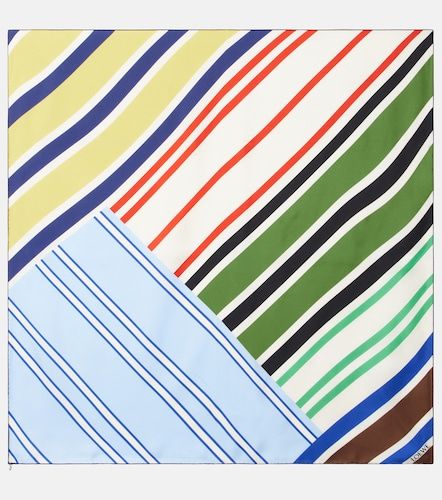 Foulard en sergé de soie à rayures - Loewe - Modalova