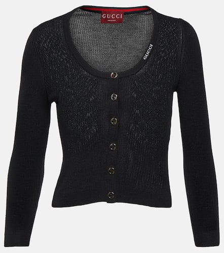 Gucci Cardigan en laine et soie - Gucci - Modalova