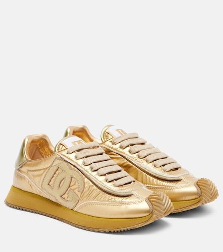 Baskets DG Cushion en cuir métallisé - Dolce&Gabbana - Modalova