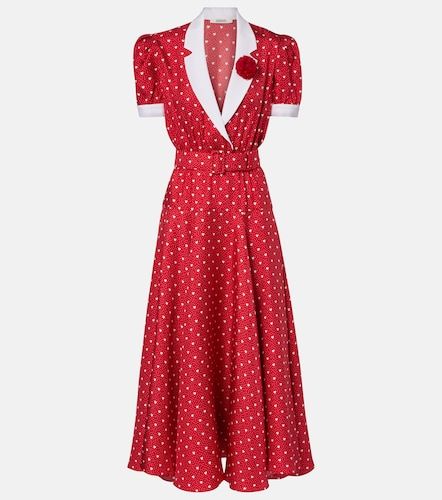 Robe midi imprimée en sergé de soie - Rodarte - Modalova