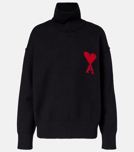 Pull à col roulé Ami de Coeur en laine vierge - Ami Paris - Modalova
