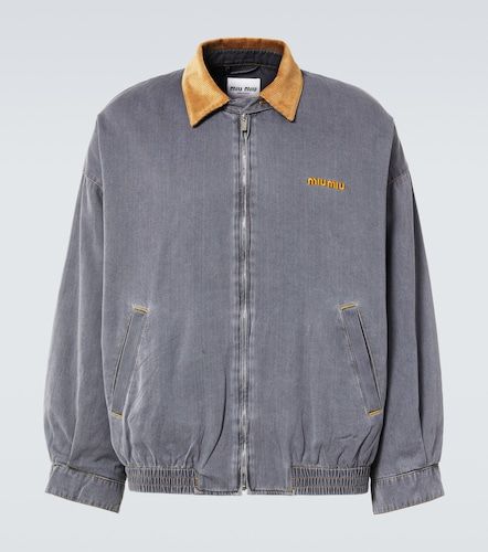 Veste blouson en coton et velours - Miu Miu - Modalova
