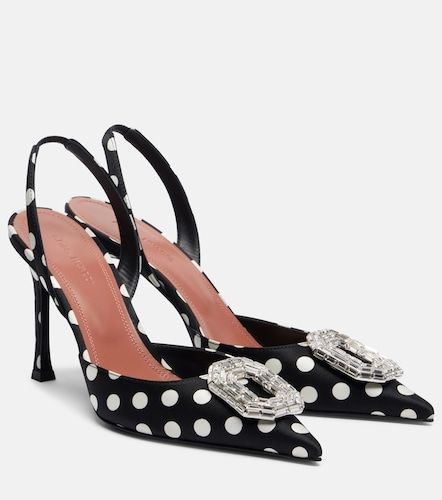Escarpins slingback Camelia à pois - Amina Muaddi - Modalova