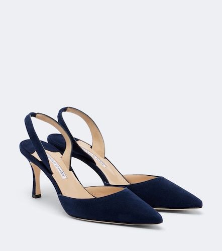 Escarpins slingback Carolyne en daim - Manolo Blahnik - Modalova