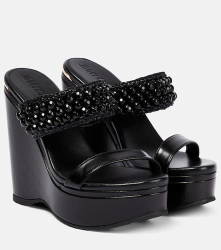 Mules Amoure Wedge 130 en cuir - Jimmy Choo - Modalova