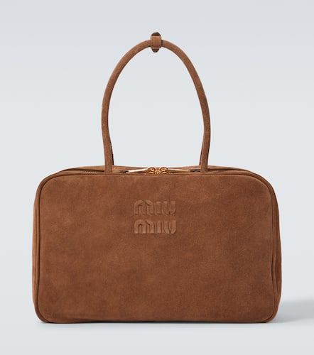 Miu Miu Sac en daim  logo - Miu Miu - Modalova