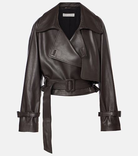 Veste biker Hatti en cuir - Nour Hammour - Modalova