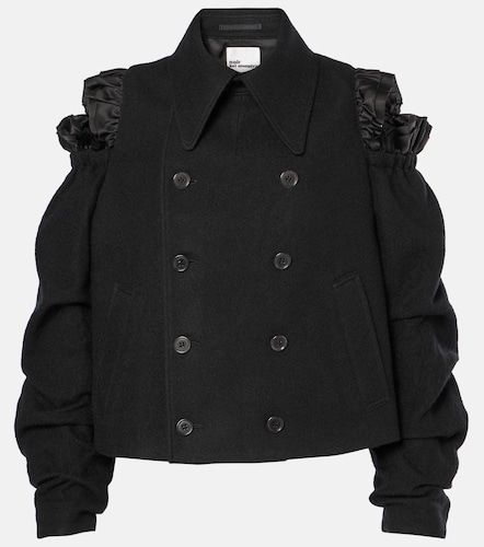 Kei Ninomiya Veste en laine à découpes - Noir Kei Ninomiya - Modalova
