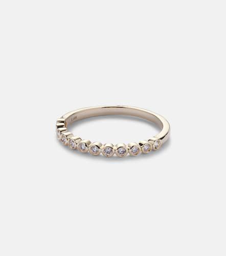 Bague Slim Lattice en or 14 ct et diamants - Stone and Strand - Modalova