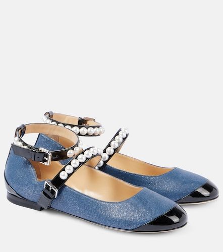 Ballerines Mary Jane en denim à ornements - Mach & Mach - Modalova