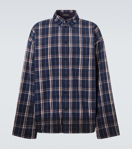 Chemise réversible en flanelle et molleton - Balenciaga - Modalova