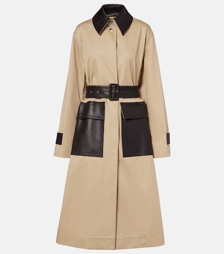 Trench-coat Zaman en coton et cuir - Joseph - Modalova