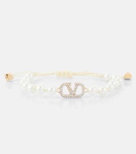Bracelet VLogo Signature à perles fantaisies - Valentino - Modalova