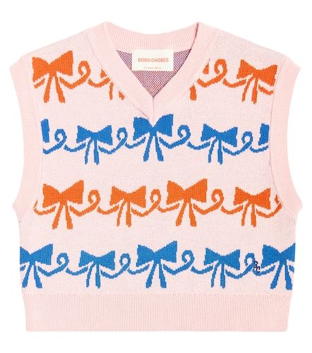 Pull sans manches en jacquard de coton - Bobo Choses - Modalova