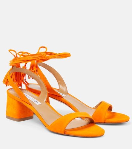 Sandales Alu en daim à houppes - Aquazzura - Modalova