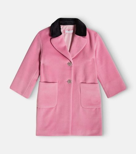 Manteau en velours à ornements - Monnalisa - Modalova