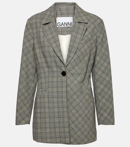 Ganni Blazer à carreaux - Ganni - Modalova