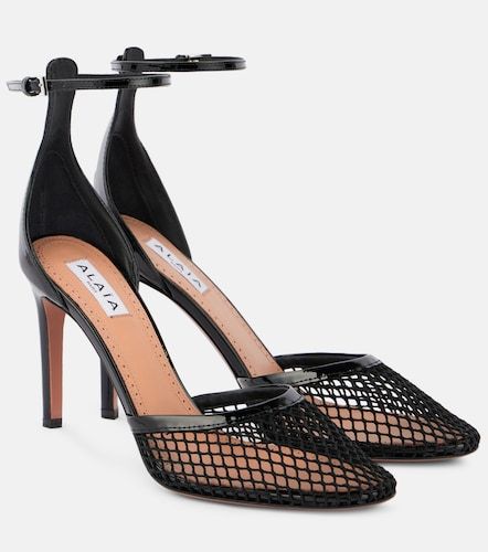 Alaïa Escarpins en résille et cuir - Alaia - Modalova