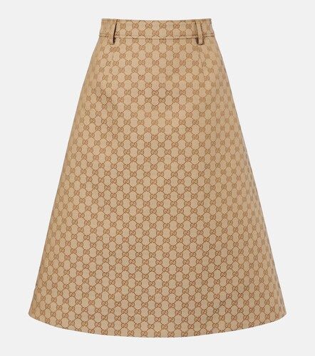 Gucci Jupe midi en toile GG - Gucci - Modalova