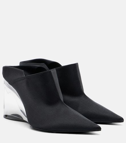 Alaïa Mules compensées Invisible en satin - Alaia - Modalova