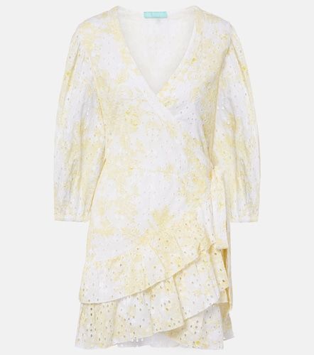 Robe portefeuille Tabitha imprimée en coton à broderies anglaises - Melissa Odabash - Modalova