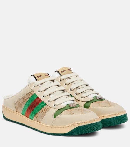 Mules Screener Web Stripe en toile GG - Gucci - Modalova