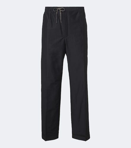 Pantalon droit en coton et soie mélangés - Maison Margiela - Modalova