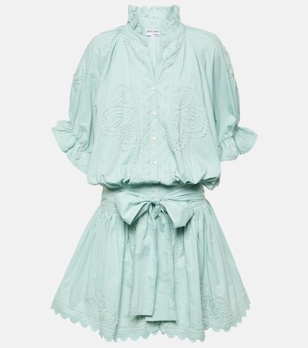 Robe chemise en coton à broderies - Juliet Dunn - Modalova