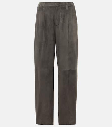 Pantalon droit en daim - Brunello Cucinelli - Modalova