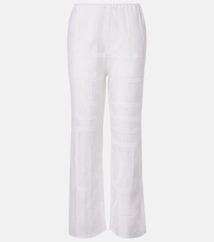 Pantalon ample en coton et soie - Toteme - Modalova