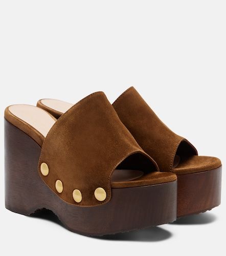 Mules compensées Ardéa en daim à clous - Gianvito Rossi - Modalova
