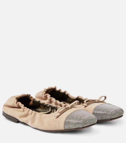 Ballerines en daim - Brunello Cucinelli - Modalova